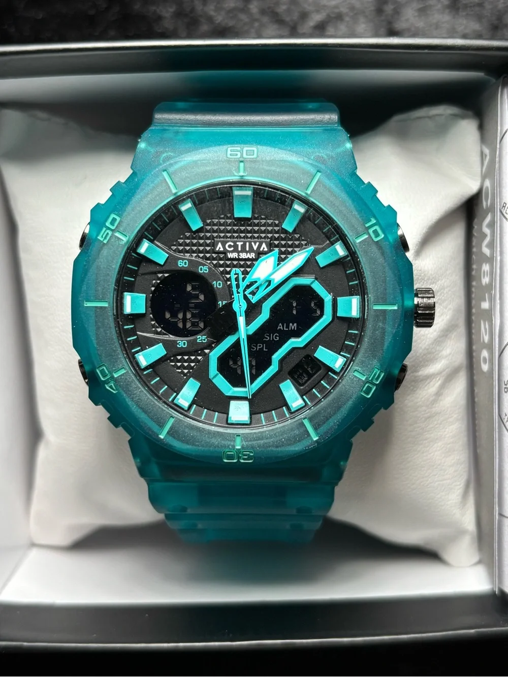 NIB Activa Exon X Invicta Teal Digital Chrono Watch